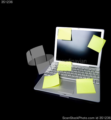 Image of Sticky Note on Laptop