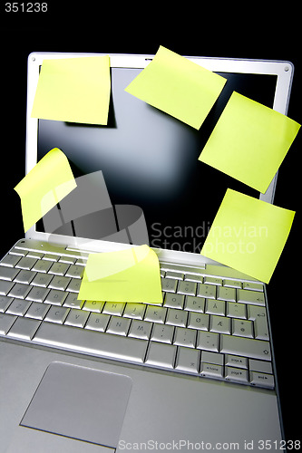 Image of Sticky Note on Computer