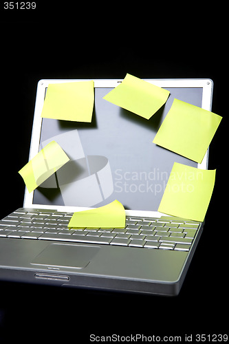 Image of Sticky Note on Laptop