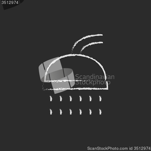 Image of Shower icon drawn in chalk.