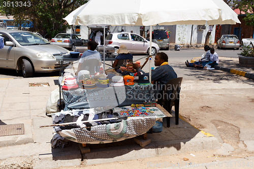 Image of market on street in Francis Town, Botswana