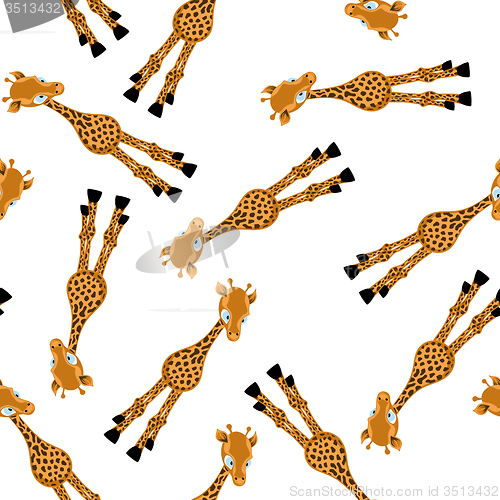 Image of Seamless Funny Cartoon Giraffe