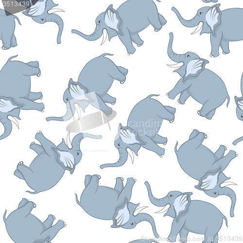 Image of Seamless Funny Cartoon Elephant 