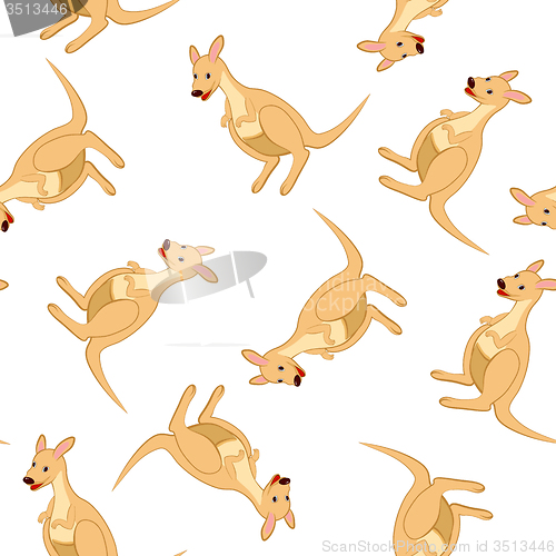 Image of Seamless Funny Cartoon Kangaroo