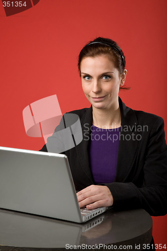 Image of Young Woman using Laptop