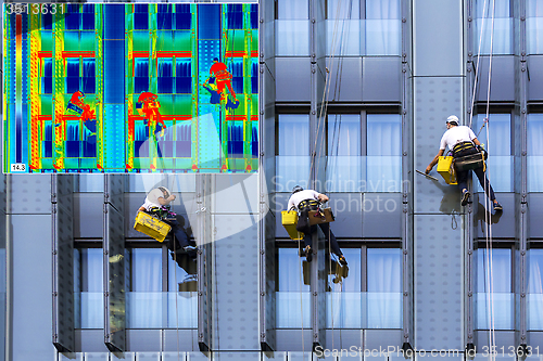 Image of Infrared and real image window washers