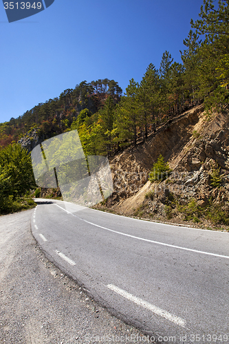 Image of the mountain road  