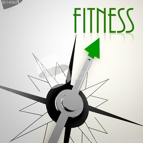 Image of Fitness on green compass