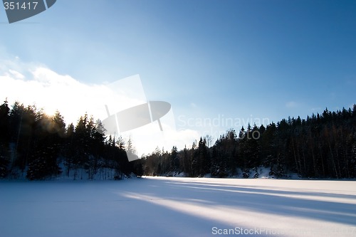 Image of Frozen Lake Landscape