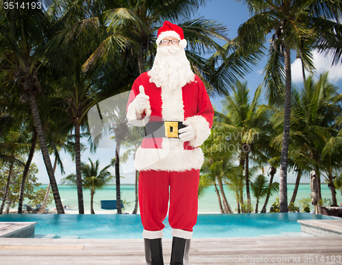 Image of man in costume of santa claus