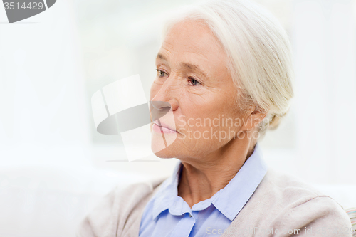 Image of senior woman face at home