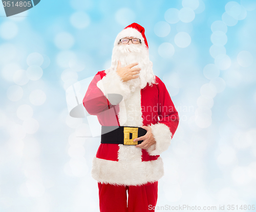 Image of man in costume of santa claus