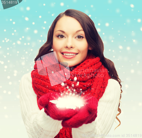 Image of woman with big snowflake