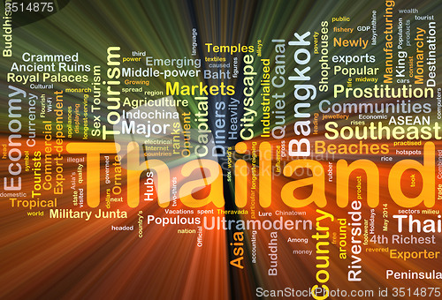 Image of Thailand background concept glowing