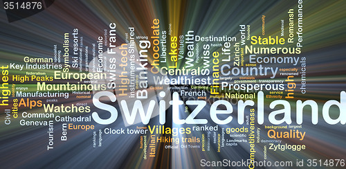 Image of Switzerland background concept glowing