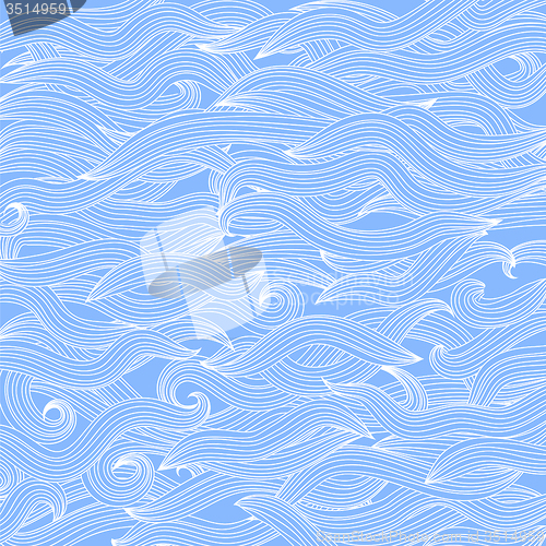 Image of Abstract Blue Wave Background