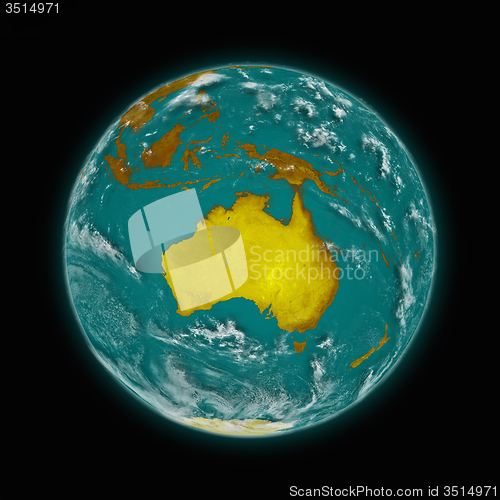 Image of Australia on planet Earth