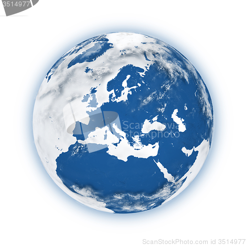 Image of Europe on planet Earth