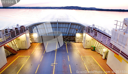 Image of Ferry at Sunset