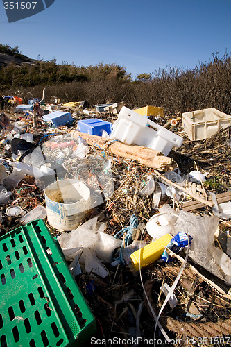 Image of Garbage on Ocean Coast