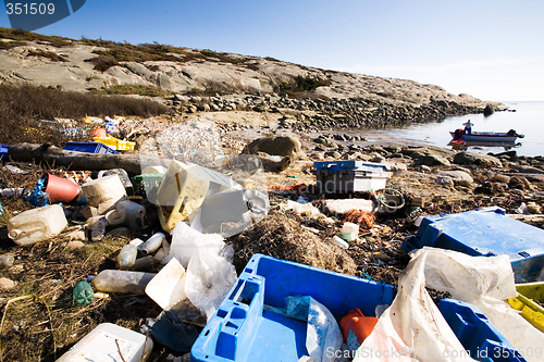 Image of Garbage on Ocean Coast