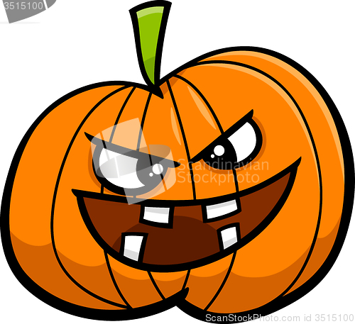 Image of jack o lantern cartoon illustration