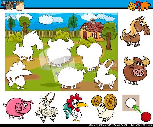 Image of cartoon educational task for kids