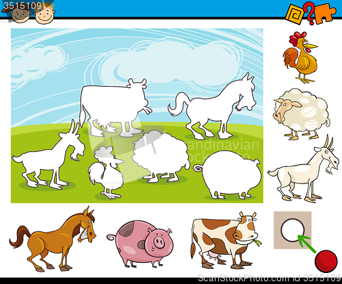 Image of cartoon preschool task for kids