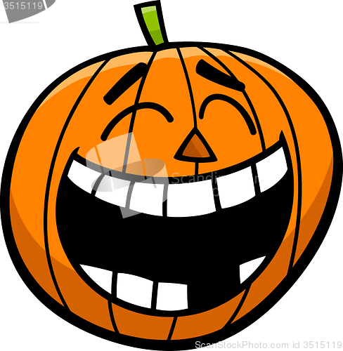 Image of laughing pumpkin cartoon illustration
