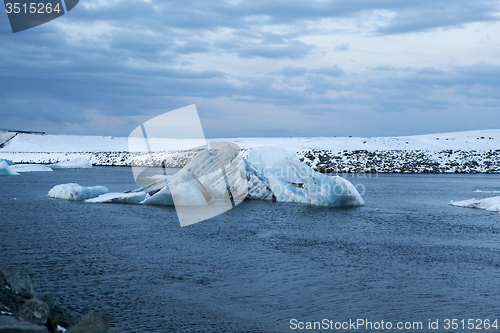 Image of Ice blocks at glacier lagoon Jokulsarlon, Iceland