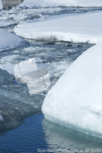 Image of Ice blocks at glacier lagoon Jokulsarlon, Iceland