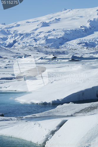 Image of Ice blocks at glacier lagoon Jokulsarlon, Iceland