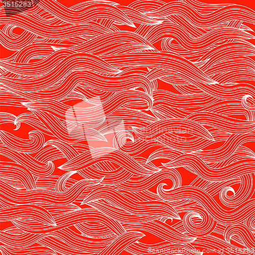 Image of Abstract Red Wave Background
