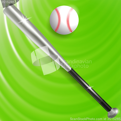 Image of Baseball Bat and Ball