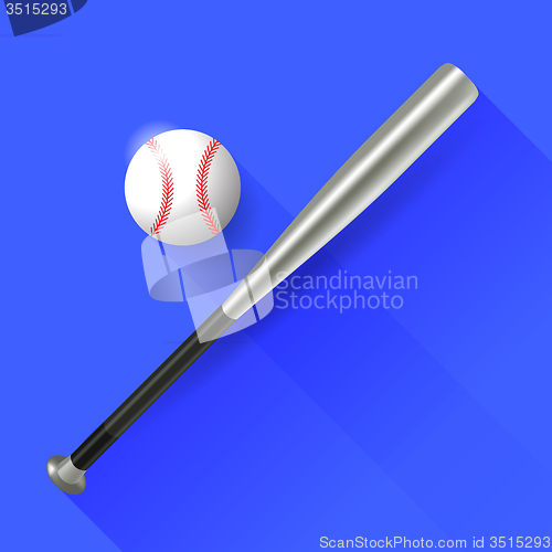 Image of Baseball Bat and Ball 
