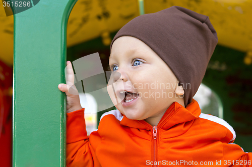 Image of Portrait of a smiling baby