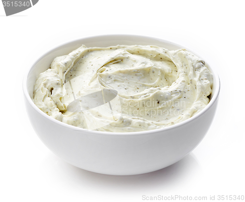 Image of cream cheese with herbs