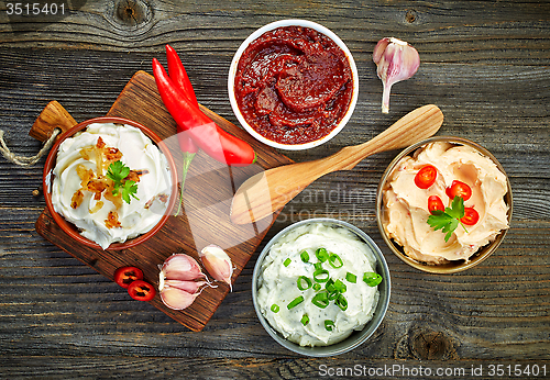 Image of various dip sauces