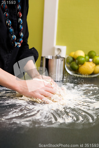 Image of Kneading Dough with Hands