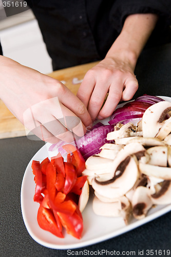 Image of Preparing a Vegetable Plate