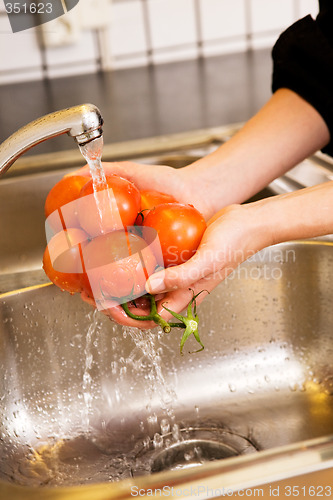 Image of Washing Tomatoes