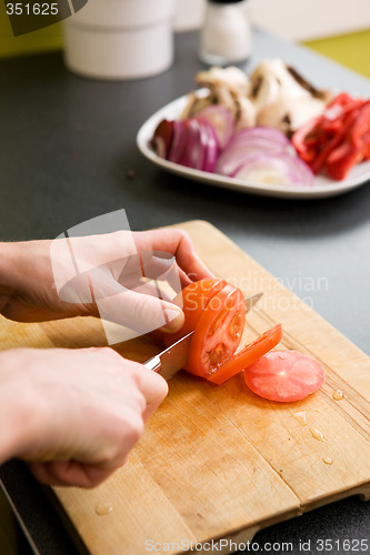 Image of Slicing Tomatoes Detail