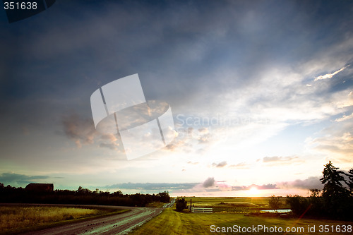 Image of Saskatchean Storm Sunset