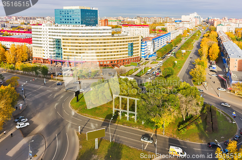 Image of Aerial view on Oil and gas University. Tyumen