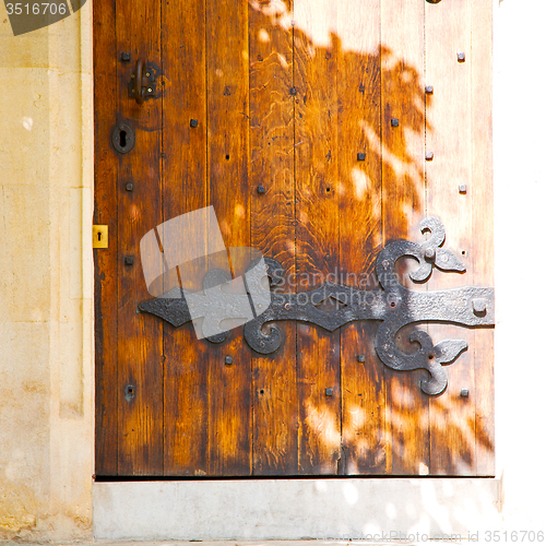 Image of old london door in england and wood ancien abstract hinged 