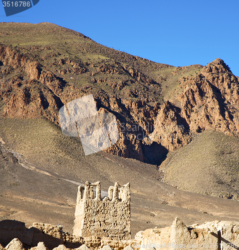 Image of hill africa in morocco the old contruction         and   histori