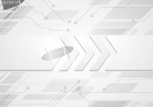 Image of Tech grey abstract background with big arrows