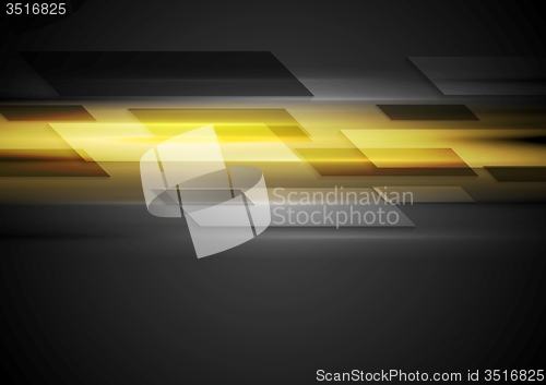 Image of Tech dark background with yellow glowing light