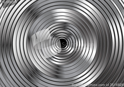 Image of Metallic vector circles abstract design