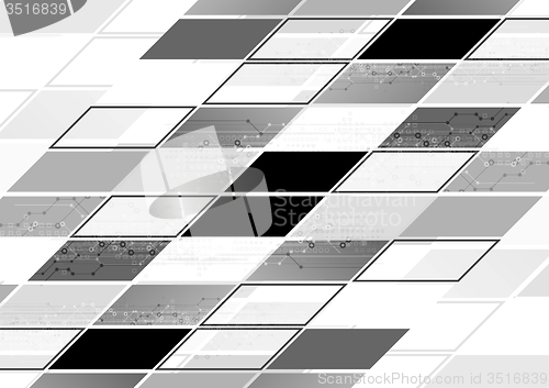 Image of Abstract grey tech geometric corporate background